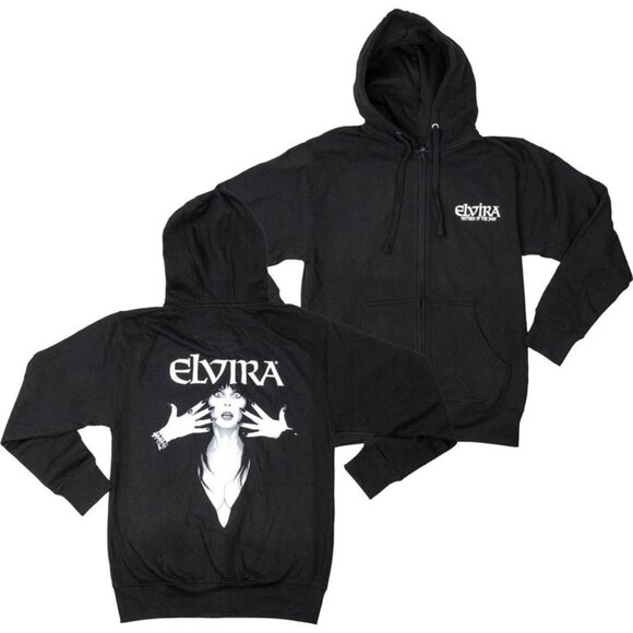 Elvira Classic Logo Black Hoodie S- M-L-XL-2XL-3XL NWT - Picture 3 of 3